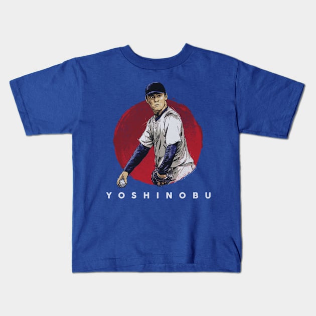 Yoshinobu Yamamoto Los Angeles D Sun Kids T-Shirt by lavonneroberson